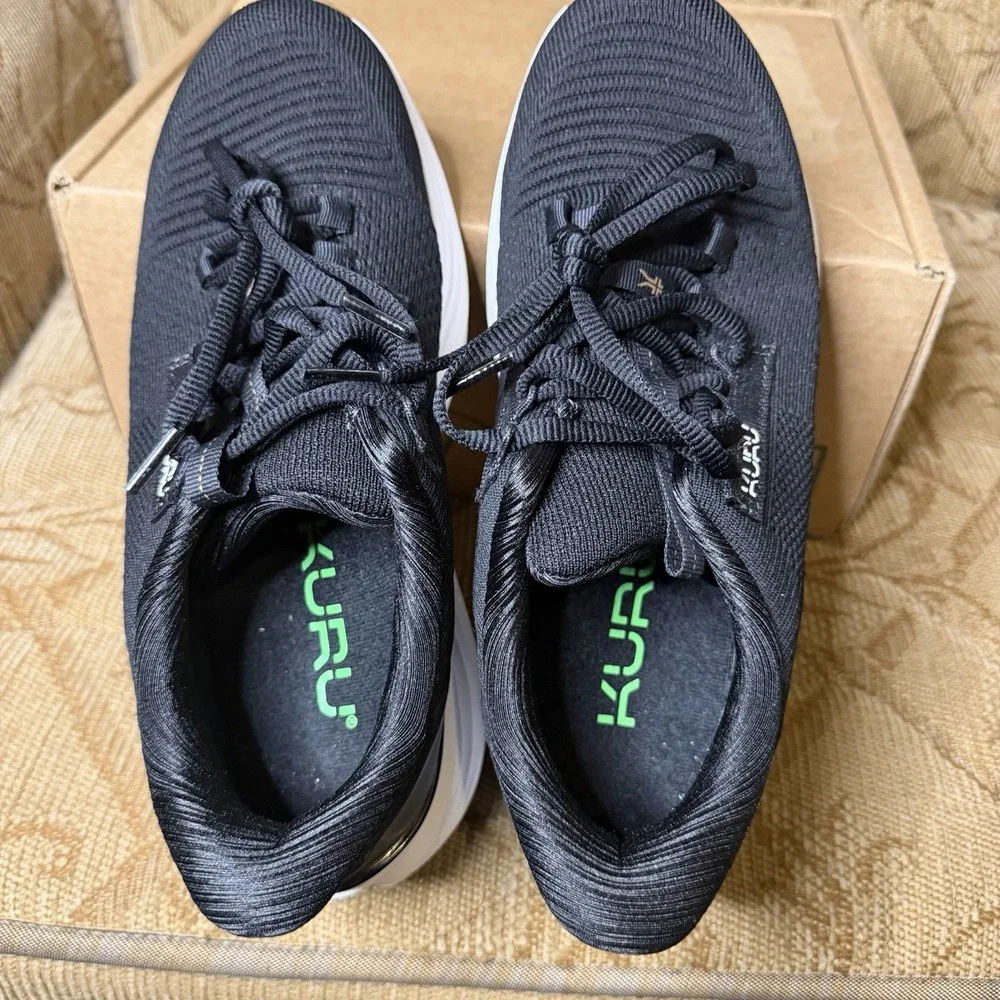 Kuru Atom 2 Black White Women's Size 8 Medium Athletic Running Walking Shoes